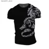 T-shirts pour hommes Mode Hommes T-shirt Animal Totem Imprimer T-shirt pour hommes surdimensionnés-Chemises simples à manches courtes Tops Street Casual Vêtements pour hommes Q240220