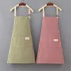 Aprons 1PC Cotton Canvas Floral Anti Fouling Kitchen Fashion Apron Cooking Female Male Adult Waist Thin Breathable Sleeveless Aprons