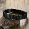 Armband gratis anpassad medicinsk varning id -tagg armband diy graverat namn rostfritt kirurgiskt stål ip pläterad svart färg stretch armband