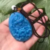 Pendentifs Mer naturelle, ciel bleu, rivière, danse du phénix en pierre, pendentif vent du palais de neuf jours, pendentif Allmatch populaire pour hommes et femmes