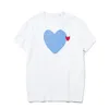 Mäns t-shirts Summer Mens T-shirts CDGS Spela T-shirt Commes Short Sleeve Womens des Badge Garcons Brodery Heart Red Love 10 MNEA MNEA Plus Size XL