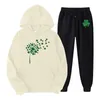 Women's Hoodies Plush Long Sleeved Loose Fitting Pullover St. Patrick'S Day Printed Hoodie Set Y2k Women Sweatshirt Streetwear