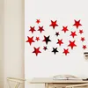 20pcs/set Star 3D Wall Sticker Mirror Irregular Mirror Vanity Mirror Art Decal Kids Living Room Decoration Decorative Home Decor W0187