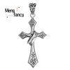 Pendants S925 Silver Vintage Cross Pendant Charms Fashion Women Men Necklace Amulets Fine Jewelry Mascots Souvenir Luxury Holiday Gifts