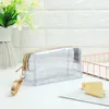 Sacs de rangement imperméables en PVC, trousse de toilette transparente à fermeture éclair avec poignée, pochette de maquillage transparente Portable, sacs à cosmétiques Q949