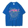 Women's Sp5der Hoodie T-shirt Street Clothing Spider Web Pattern Printed Couple Shirt Summer Sports Wear Designer Top shirt
