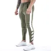 Erkekler Pantolon Mens Pamuk Gym Track Swearpants Stripe Joggers Sıradan Eğitim Egzersiz Fermuar Dip Fitness Erkek Koşu Spor Pantolon