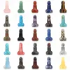 Mini penis figurka sztuka i rzemiosło Kamień naturalny Crystal Reiki Healing Home Dekoracja Kolekcja kamienia szlachetnego Kwarc Statua Trunket Crafts Zz Zz