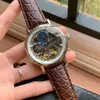 U1 최고 등급 AAA 디자이너 Tourbillon Sapphire Skeleton 자동 기계적 시계 남자 Sun Moon Phase Mechanical Watches 정품 가죽 스트랩 손목 시계