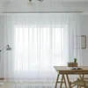 Gordijn 2 panelen wit transparant pure gordijnen voor woonkamer balkon slaapkamer voile tule gordijn bruiloft interieur cortinas