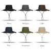 Cloches Fashion Soild Color Bucket Hats Waterproof Wide Brim Men AntiUV QuickDrying Fishing Hiking Women Breathable Beach Summer Caps