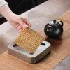 Tea Trays Bearing Pot Of Handmade Rattan Dry-Bulb Disk Cha Dian Saucer Water Small Tray Chinese Set Black