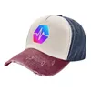 Bola Caps PulseChain Logo Cowboy Chapéu Praia Proteção UV Solar Streetwear Mulheres Homens