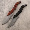 Offerta speciale A2238 Coltello pieghevole meccanico Damasco VG10 Lama a goccia in acciaio damasco Manico in palissandro Coltelli tascabili EDC con fodero in pelle