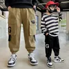 Trousers Kids Boys Cargo Pants Teens Tactical Children Big Pocket Baggy Students Casual Sweatpants 4 5 6 8 11 12 14 Y