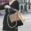 Bolsas de ombro gusure novas mulheres verão palha tecer soulder sopping beac oliday crossbody saco senhora arco casual balde andbag meninas toteh24220