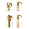 Bathroom Sink Faucets Brass European Style Swan Gold Cold And Basin Faucet Kitchen Vintage High/short Available