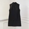 Grundlegende Freizeitkleider Designer-Kleid Damen 2024 Vorfrühling Promi-Stil Schlanker Reißverschluss Flip-Kragen Kleid mit mittlerer Taille FA8U