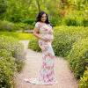 Dresses Printed Maternity Dresses For Photo Shoot Maternity Gown Pregnant Clothes Pregnancy Dress Photography Props Clothes