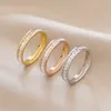 Design léger et luxueux, bague en diamant pour couple étoilé, bague en zircon et en acier titane pour femmes, ne se décolore pas