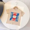 Брендовые детские футболки с квадратным рисунком и принтом, летние топы для мальчиков, размер 90-150 см, дизайнерская детская одежда для девочек, хлопковые детские футболки с короткими рукавами 24 февраля 2020 г.