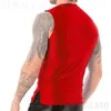 Men's Tank Tops Satin Glossy Top T-shirts For Men Sexy See Through Sleeveless Gym Male Smooth Silk Sports Running Vest Clothing