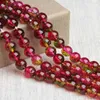 Pendants 8MM Natural Watermelon Tourmaline Round Gemstone Loose Beads 15" Relief Chakra Thanksgiving Day Restore Classic Chain Yoga Lucky