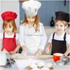 Aventais Avental Crianças Cheffront Bolso Bib Meninos Meninas Cozinha Artesanato Crianças Pintura Cozinhando Bebê Pinaforehat Sets5691737 Drop Delivery Dhtuw