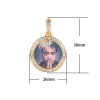 Naszyjniki nuoya niestandardowy naszyjnik fotograficzny dla mężczyzn spersonalizowane medaliony obrazek wisiorek solidny tylne biżuterię cyrkon