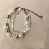 Braccialetti con ciondoli 1 PC Stile coreano Bracciale con perline alla moda Pendenti con stelle di perle Donne Opale Coppie Y2K Ragazza Regalo Gioielli di moda