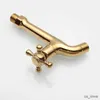 Bathroom Sink Faucets Laundry Bathroom Wetroom Faucet Wall Mount Cold Water Faucet Sink Tap Spigot Bibcocks Water tap Gold Color