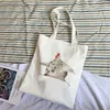 Shopping Bags Ladies Cute Cartoon Animal Print Kawaii Harajuku Canvas Girls Handbags Should