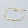 Bangles Modian 3 Color 925 Sterling Silver Simple Bracelet for Women Fashion Geometric Oval Pearl Bracelet Korea Style Fine Jewelry Gift