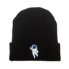 Bérets unisexe hiver automne astronaute broderie acrylique bonnet chapeau pour femmes en plein air chaud coupe-vent froid casquette universelle collocation 138