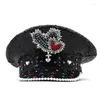 Berets Pailletten Hut Für Erwachsene Glitzernde Fedora Cap Bachelorette Party Musik Festival Karneval Kostüm Kopfbedeckung