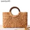 Totes Wooden ring Portable Women straw Bag Korean Foreign of Corn Skin RETRO Art Beac Bag Travel Pictures Props Straw Bag Moon BagH24220