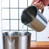 Tasse épaisse en acier inoxydable 304, outils de mesure, avec poignée à échelle, 500ml-2000ml, grande capacité, tasses pour mousseur à lait de cuisine