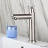 Bathroom Sink Faucets Single Cold Water Bathroom Basin Faucets Single Handle Bathroom Sink Faucets Brushed Stainless Steel Deck Mounted Washbasin Tap