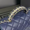 kanał CF Designer Torba na ramię z górnym uchwytem sztuczna kobieta diamentowa luksusowa torebka 10a najwyższa jakość jambskin crossbody torebki torebki łańcucha klap
