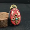 Colares de pingente simulado vermelho coral tibetano nepal encantos artesanais retro lótus vajra étnica para fazer jóias diy colar