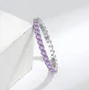 2024 Unique Wedding Rings Simple Fashion Jewelry 925 Sterling Silver Round Cut Amethyst CZ Diamond Zircon Party Women Promise Engagement Band Ring Gift