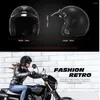 Motorcykelhjälmar Retro Hjälm Dot Godkänd tysk vintage Casco Moto Öppen Face Scooter Capacetes Motorcyklistutrustning