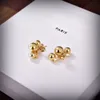 Designer di marca di lusso lettere Ear Stud 925 argento geometrico donne cerchio cristallo strass perla orecchino gioielli