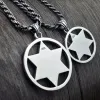 Pendants Pure Silver Original Sterling 925 Thai Silver Six Words Mantra Hexagram Couple Pendant Vintage Solid Silver Saint S925 Jewelry