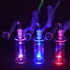 Cheapest Hookah Glass Oil Burner Bong Smoking Pipe Shisha Inline Matrix Led Light Ash Catchers Bong Percolater Bubbler with 10mm Male Oil Burner Pipes Wholesale