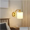 Wall Lamps Modern E27 Led Bedside Designer Living Room Nordic Lights For Home Bedroom Decor Arts 85-265V Drop Delivery Dhpsa