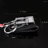 Keychains Detachable Belt Buckle Clip Stainless Steel Keychain 2 Loops Key Ring Holder Chain