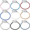 Urok bransolety eovnp moda 9 kolorów skórzana łańcuch pasuje do bransoletki marki DIY dla kobiet mężczyzn akcesoria biżuterii