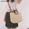 Totes Soulder Bag for Women Circle Wooden andle Knied andbag Straw Bags for Women Tote Bag Raan Crossbody Bag Beac and BagH24220