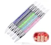 5st Doubleheaded Silicone Nails Things Dottint Tool Pen Rhinestone Pen Nail Art Brush For Manicure Supplies Professional NAB0142770146